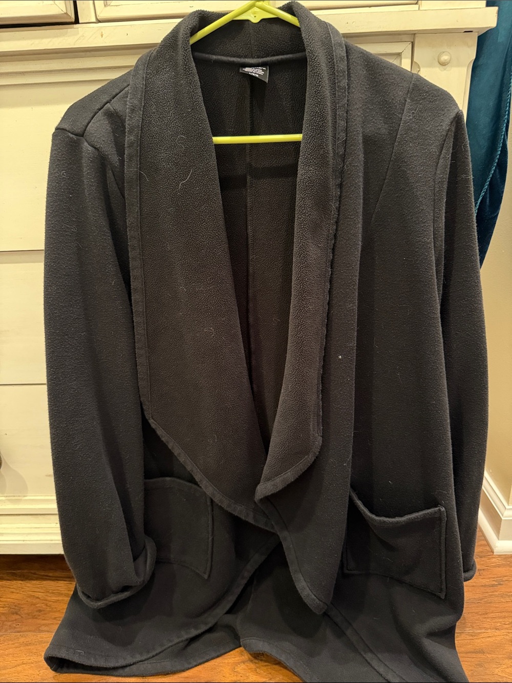 Jockey Black Open-Front Shawl Collar Jacket